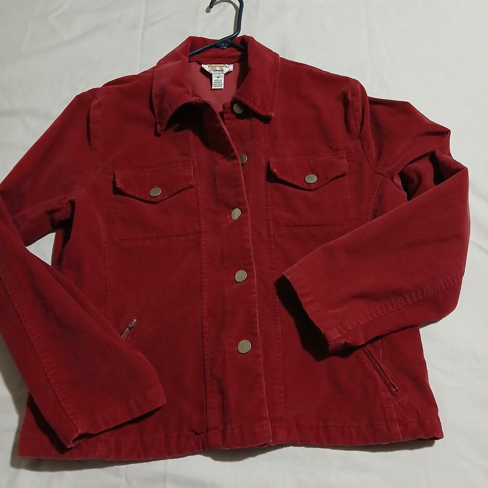 Talbots Petites Stretch Medium Raspberry Corduroy… - image 3